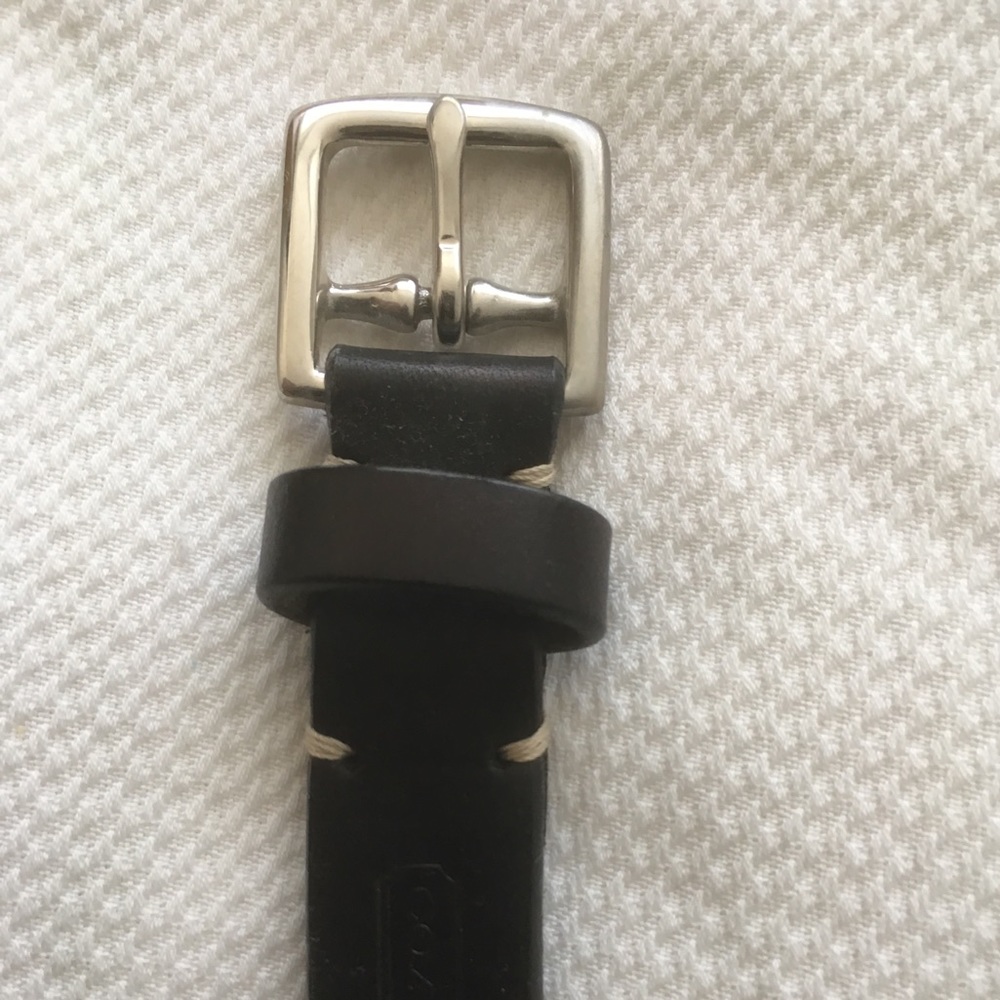 Women’s Black Leather Coach Belt